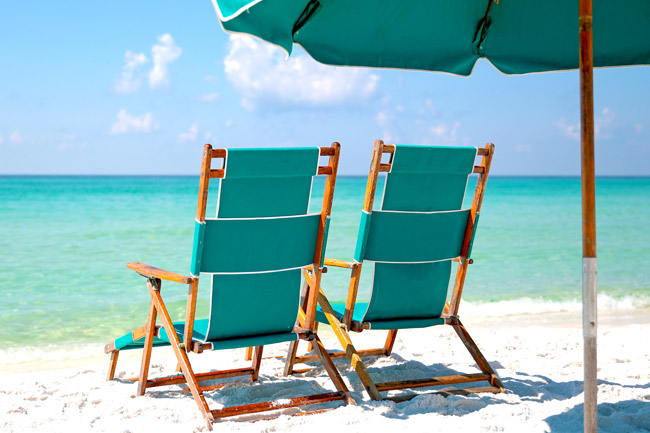 relax at the beach in Destin on vacation